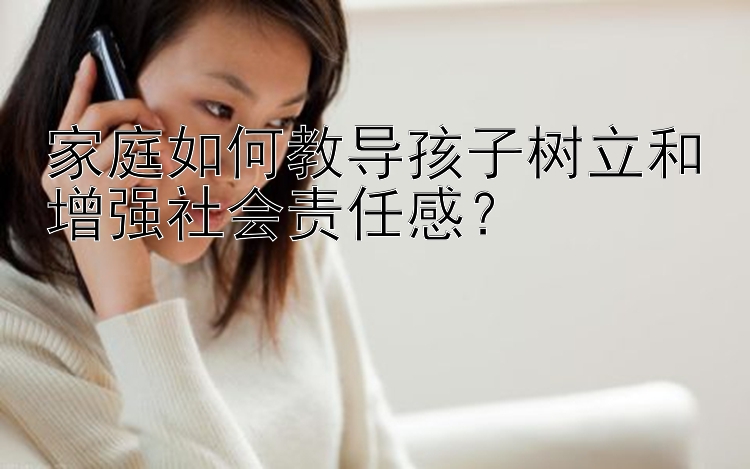 家庭如何教导孩子树立和增强社会责任感？