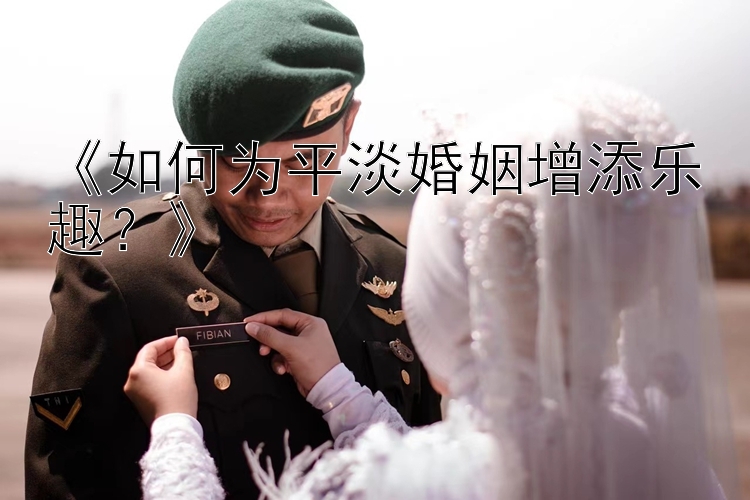 《如何为平淡婚姻增添乐趣？》