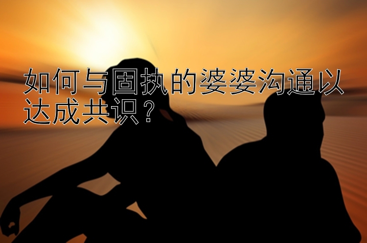 如何与固执的婆婆沟通以达成共识？