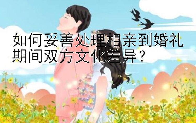 如何妥善处理相亲到婚礼期间双方文化差异？