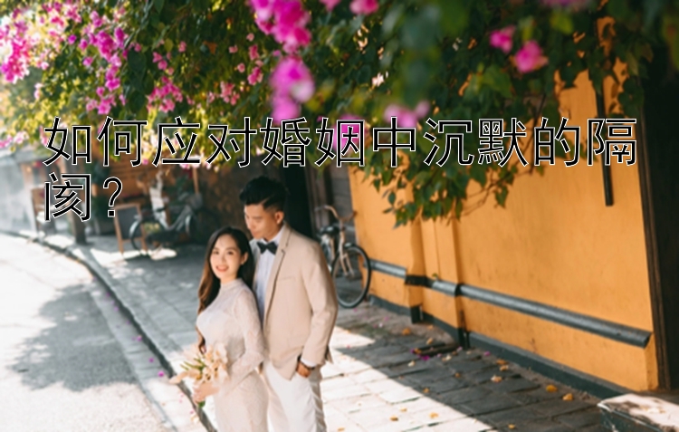 如何应对婚姻中沉默的隔阂？