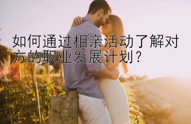 如何通过相亲活动了解对方的职业发展计划？