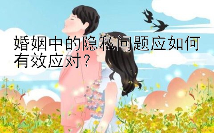 婚姻中的隐私问题应如何有效应对？