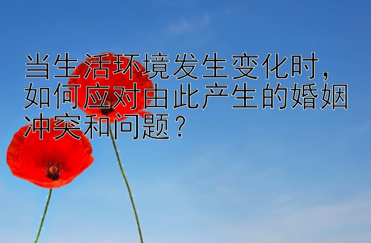 当生活环境发生变化时，如何应对由此产生的婚姻冲突和问题？